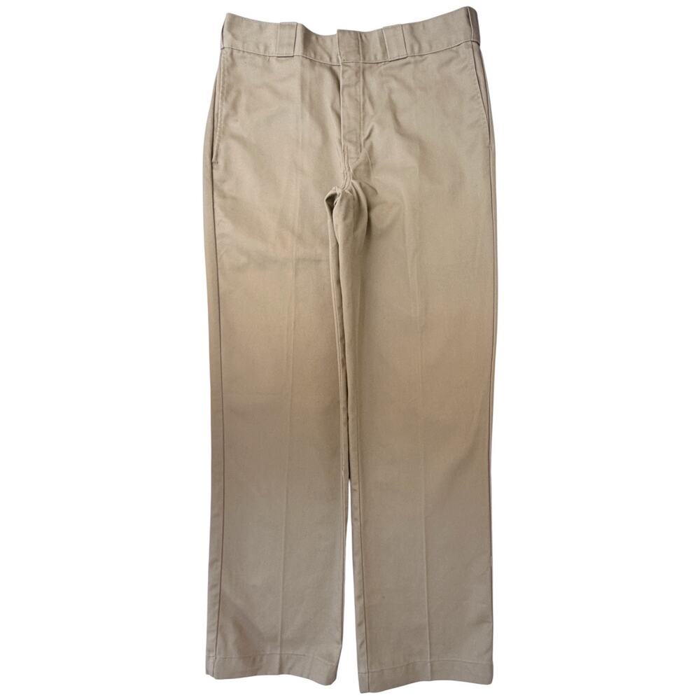 Dickies 874 Work Pants Mens 33x31 Khaki Straight Leg Original Fit Uniform